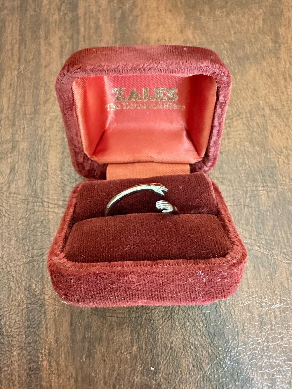 Sterling Silver Hug Ring S925 Stamped Adjustable